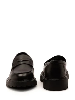 Off The Hook Black Bowie Leather Elevated Loafers