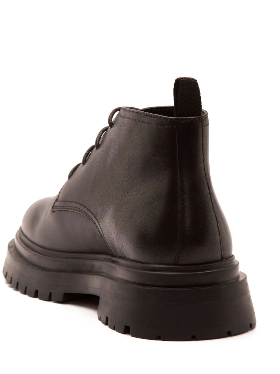Off The Hook Black Hardrock Leather Lace-Up Chukka Ankle Boots