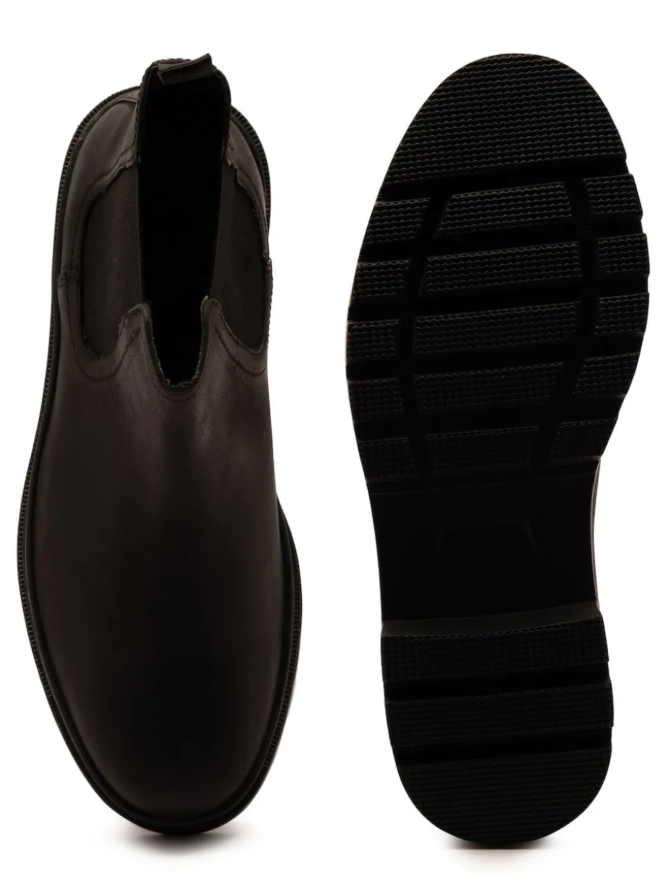 Off The Hook Black Harrison Slip On Chelsea Leather Boots