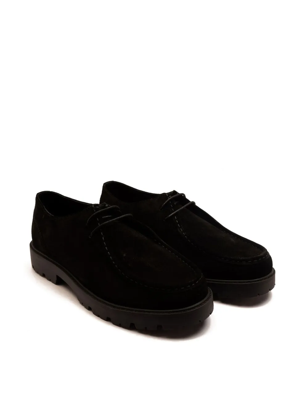 Off The Hook Black Jovi Casual Lace-Up Suede Leather Boat Shoes