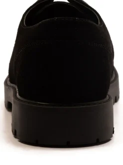 Off The Hook Black Jovi Casual Lace-Up Suede Leather Boat Shoes