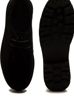 Off The Hook Black Jovi Casual Lace-Up Suede Leather Boat Shoes