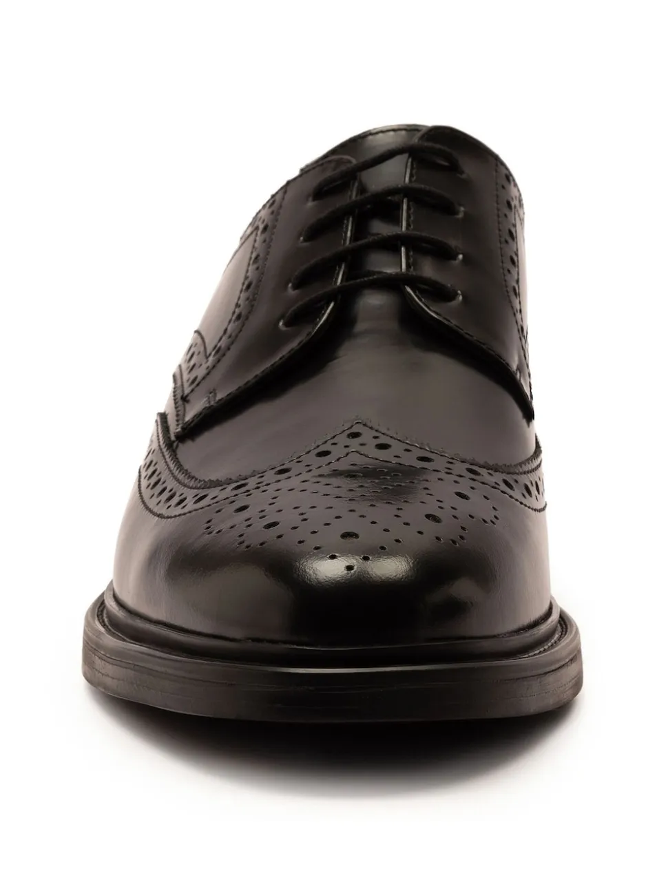Off The Hook Black Leon Leather Lace-Up Shoes
