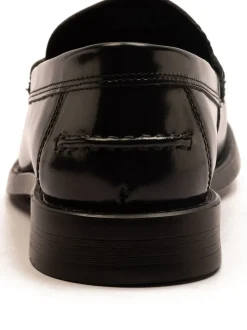 Off The Hook Black Monro Loafer Formal Casual Slip-On Leather Shoes