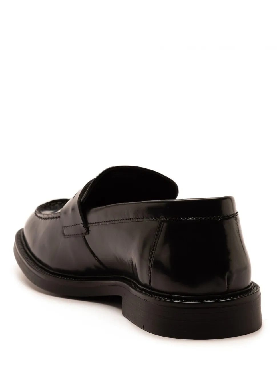 Off The Hook Black Perry Loafer Smooth Leather Shoes