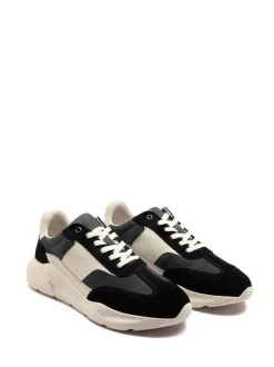 Off The Hook Blue Collins Casual Lace-Up Leather Trainers