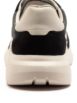Off The Hook Blue Collins Casual Lace-Up Leather Trainers