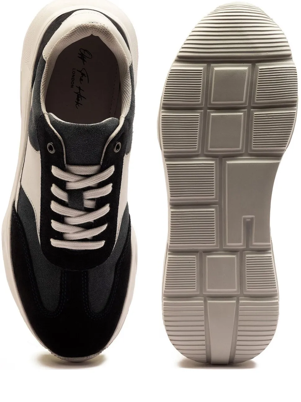 Off The Hook Blue Collins Casual Lace-Up Leather Trainers