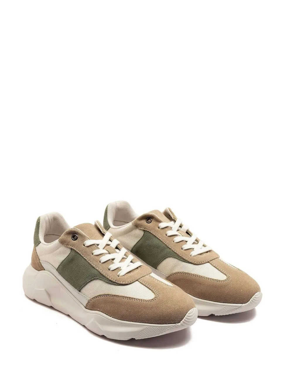 Off The Hook Brown Collins Casual Lace-Up Leather Trainers