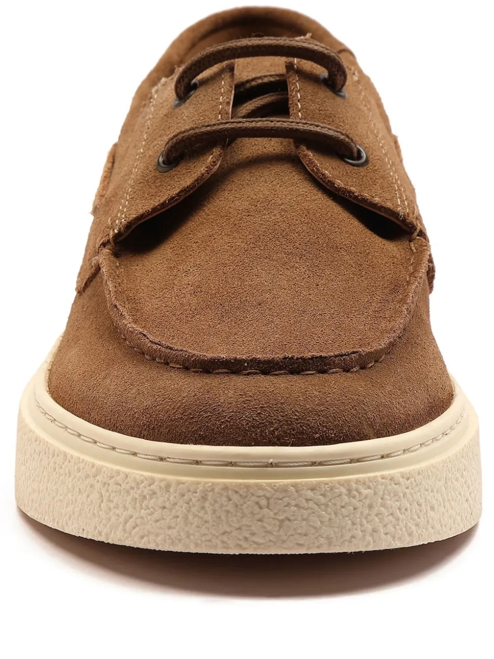 Off The Hook Brown Daly Suede Leather Casual Lace-Up Boat Shoes