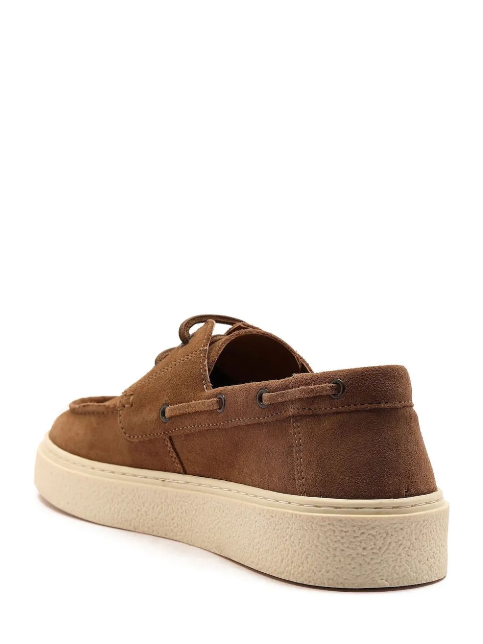 Off The Hook Brown Daly Suede Leather Casual Lace-Up Boat Shoes