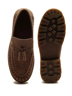 Off The Hook Brown Floyd Loafers Tassel Formal Casual Slip On Leather Shoes