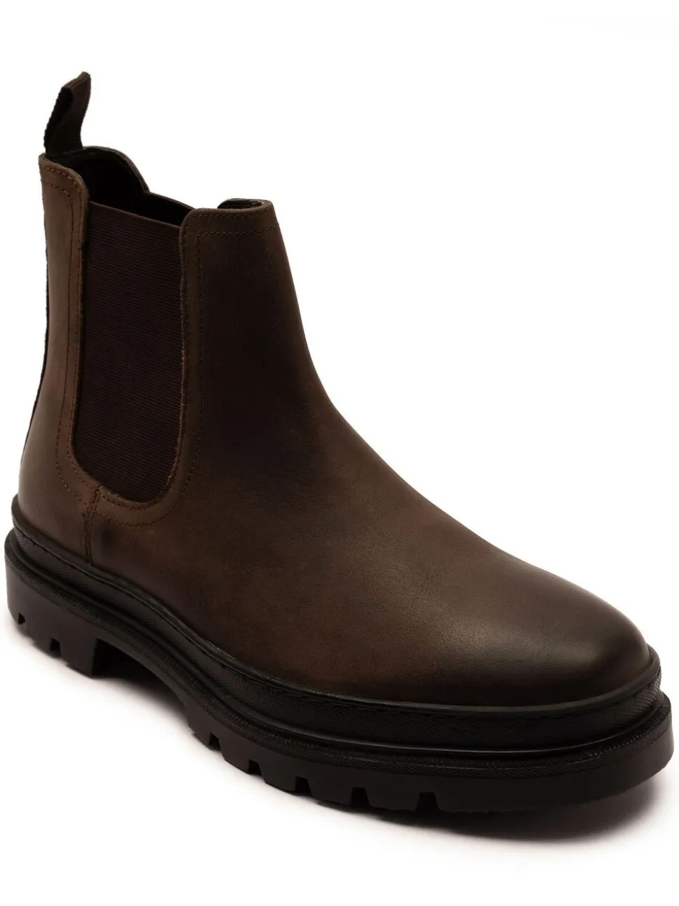 Off The Hook Brown Harrison Slip On Chelsea Leather Boots