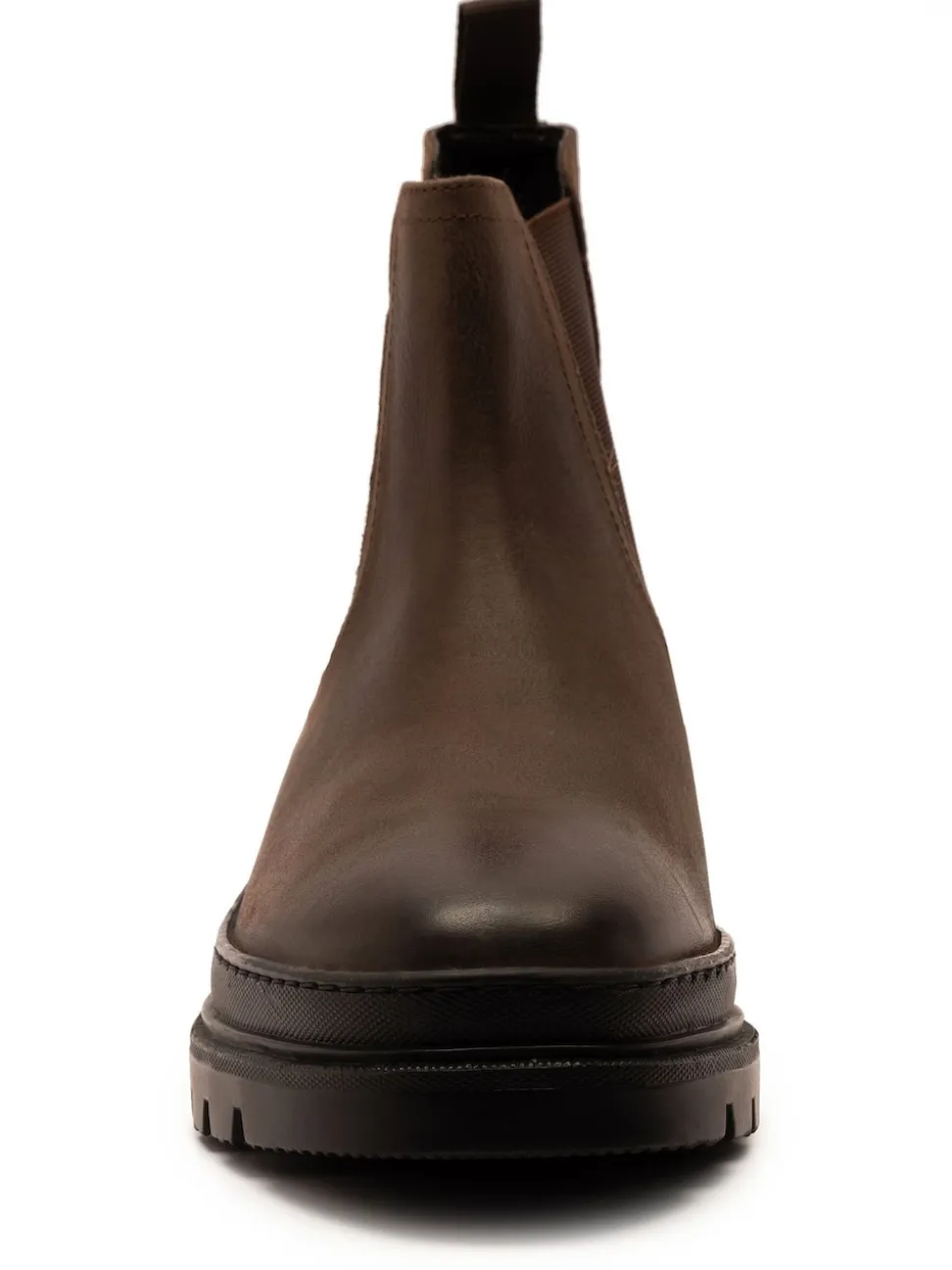 Off The Hook Brown Harrison Slip On Chelsea Leather Boots