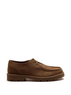 Off The Hook Brown Jovi Casual Lace-Up Suede Leather Boat Shoes