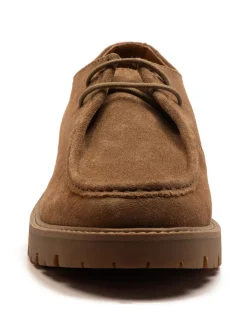 Off The Hook Brown Jovi Casual Lace-Up Suede Leather Boat Shoes