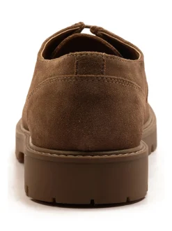 Off The Hook Brown Jovi Casual Lace-Up Suede Leather Boat Shoes