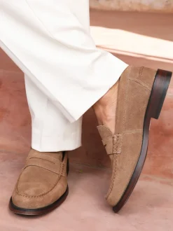 Off The Hook Brown Monro Loafer Formal Casual Slip-On Leather Shoes