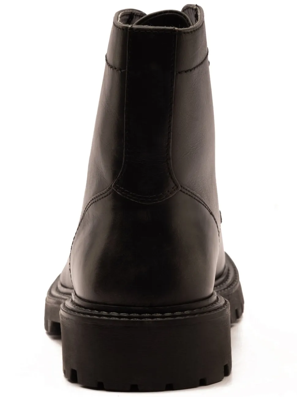 Off The Hook Grey Donnie Leather Lace-Up Combat Ankle Boots
