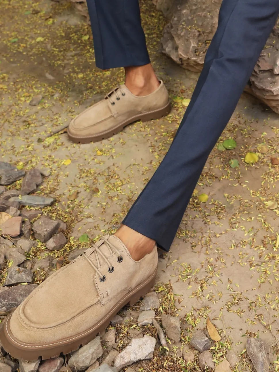 Off The Hook Light Brown Harvey Suede Leather Casual Lace-Up Boat Shoes
