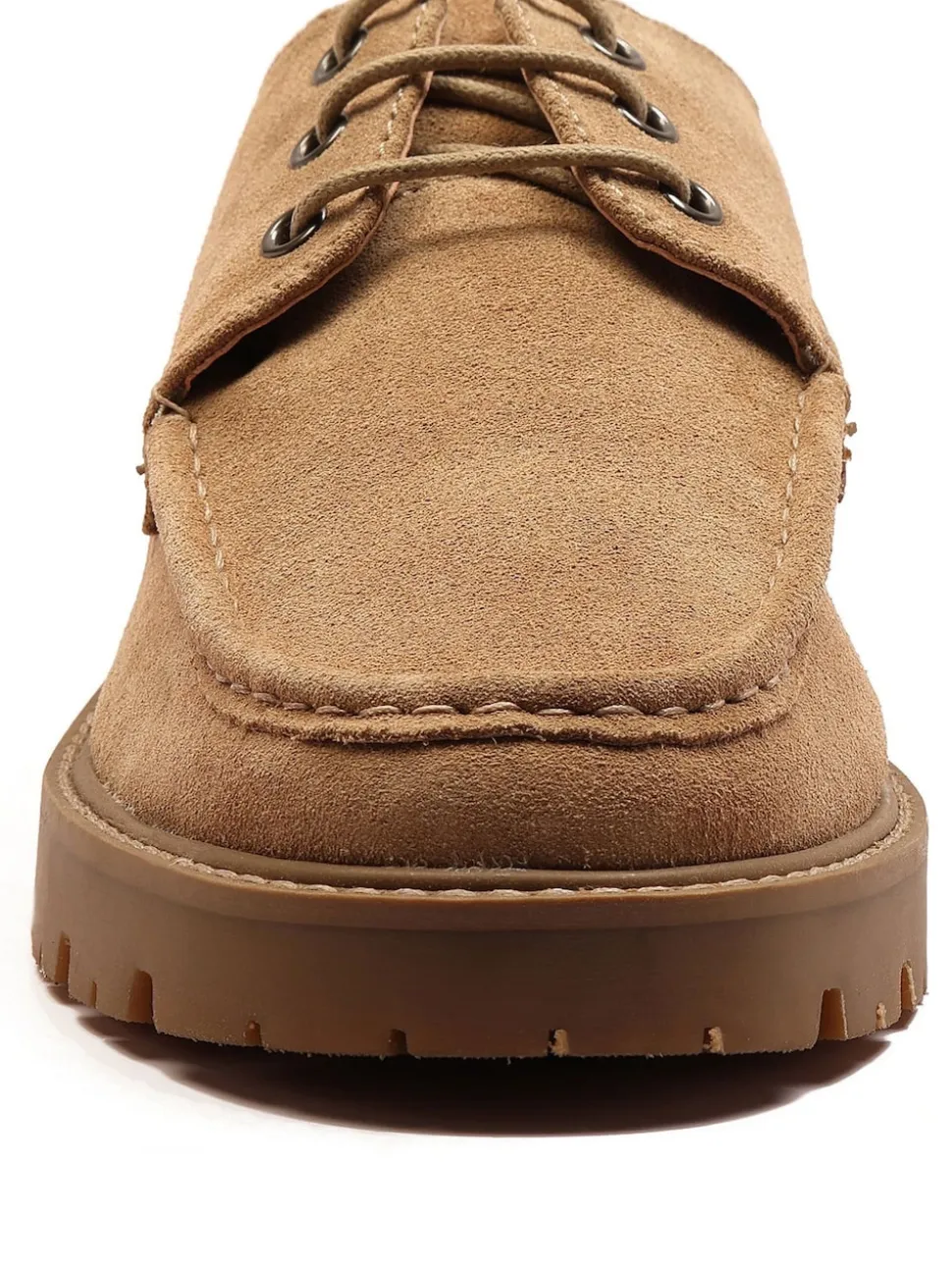 Off The Hook Light Brown Harvey Suede Leather Casual Lace-Up Boat Shoes