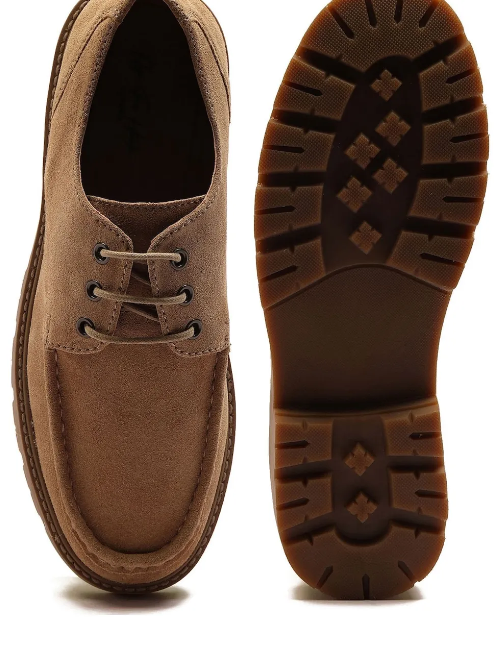 Off The Hook Light Brown Harvey Suede Leather Casual Lace-Up Boat Shoes