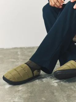 Olive Codura Quilted Slippers