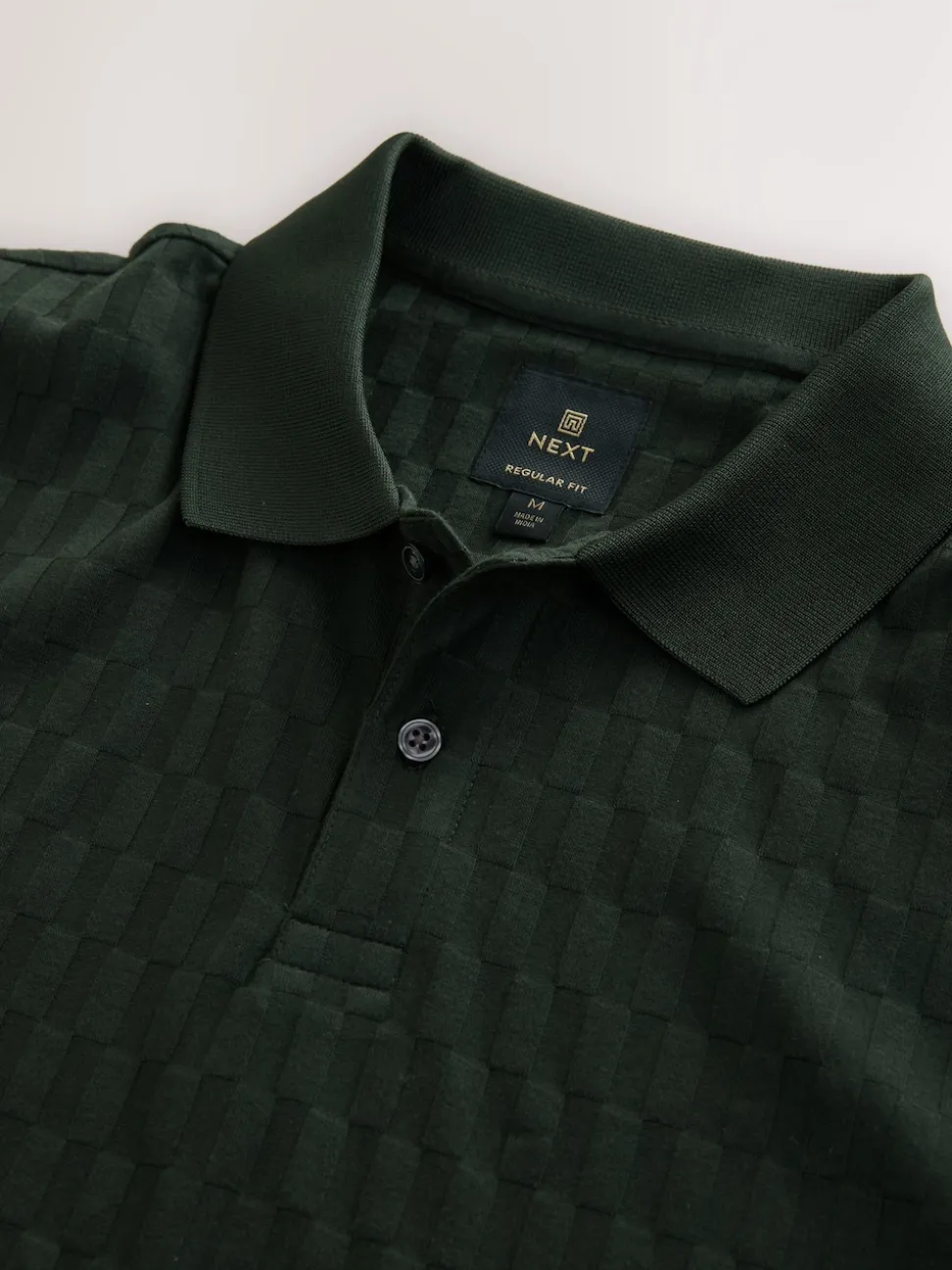 Olive Green Regular Fit N.Premium Smart Jaquard Polo Shirt