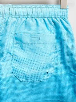 Ombre Blue Printed Swim Shorts