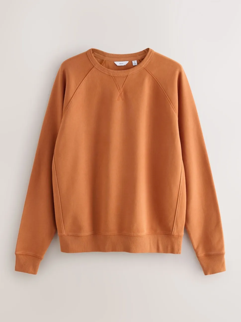 Orange Crew Sweatshirt Heavyweight Garment Washed