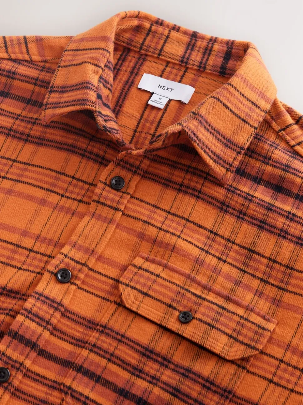 Orange Long Sleeve Check Shirt
