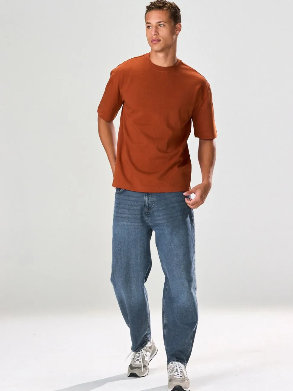 Orange Rust Relaxed Fit Heavyweight T-Shirt