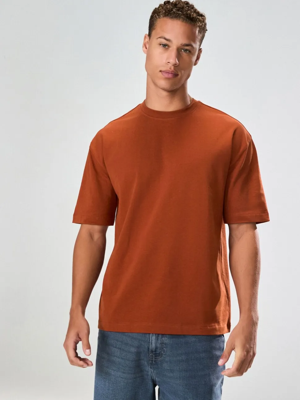 Orange Rust Relaxed Fit Heavyweight T-Shirt