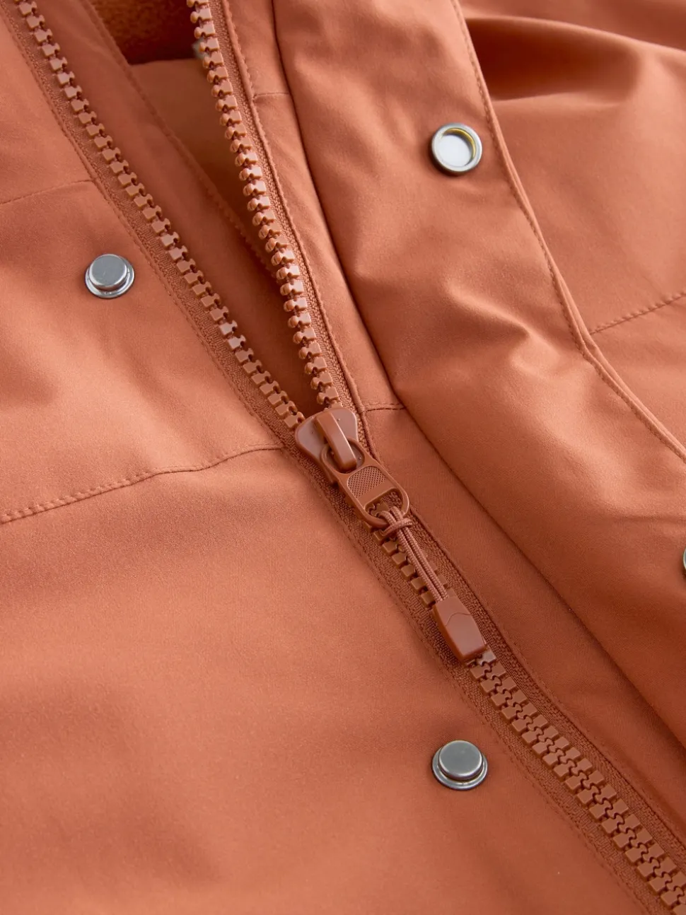 Orange ThermoGen Parka Jacket with Borg Lining