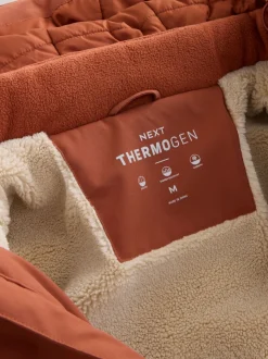 Orange ThermoGen Parka Jacket with Borg Lining