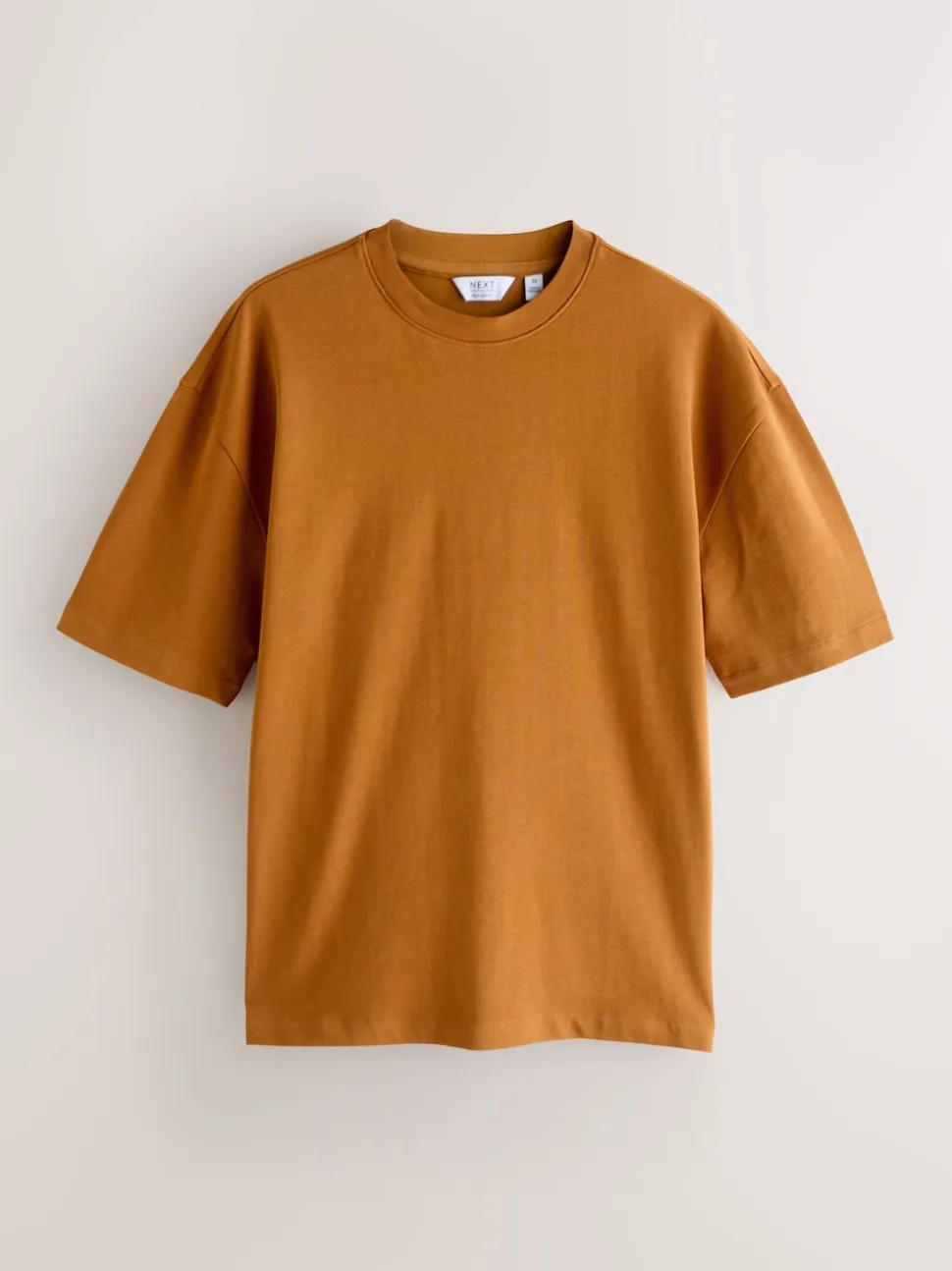 Orange/Grey/Green/Navy Blue/Red Relaxed Fit Heavyweight T-Shirts 5 Pack