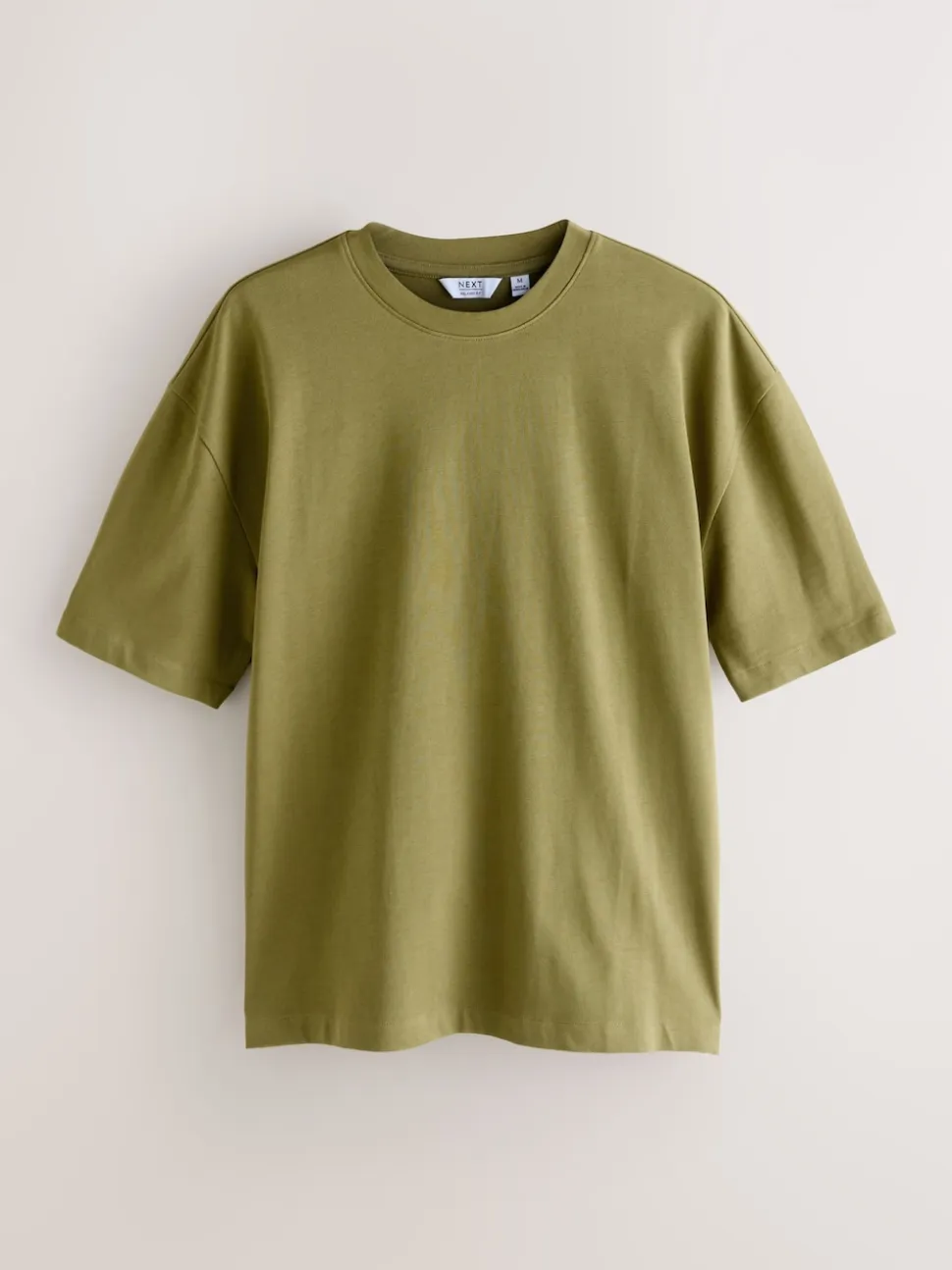 Orange/Grey/Green/Navy Blue/Red Relaxed Fit Heavyweight T-Shirts 5 Pack