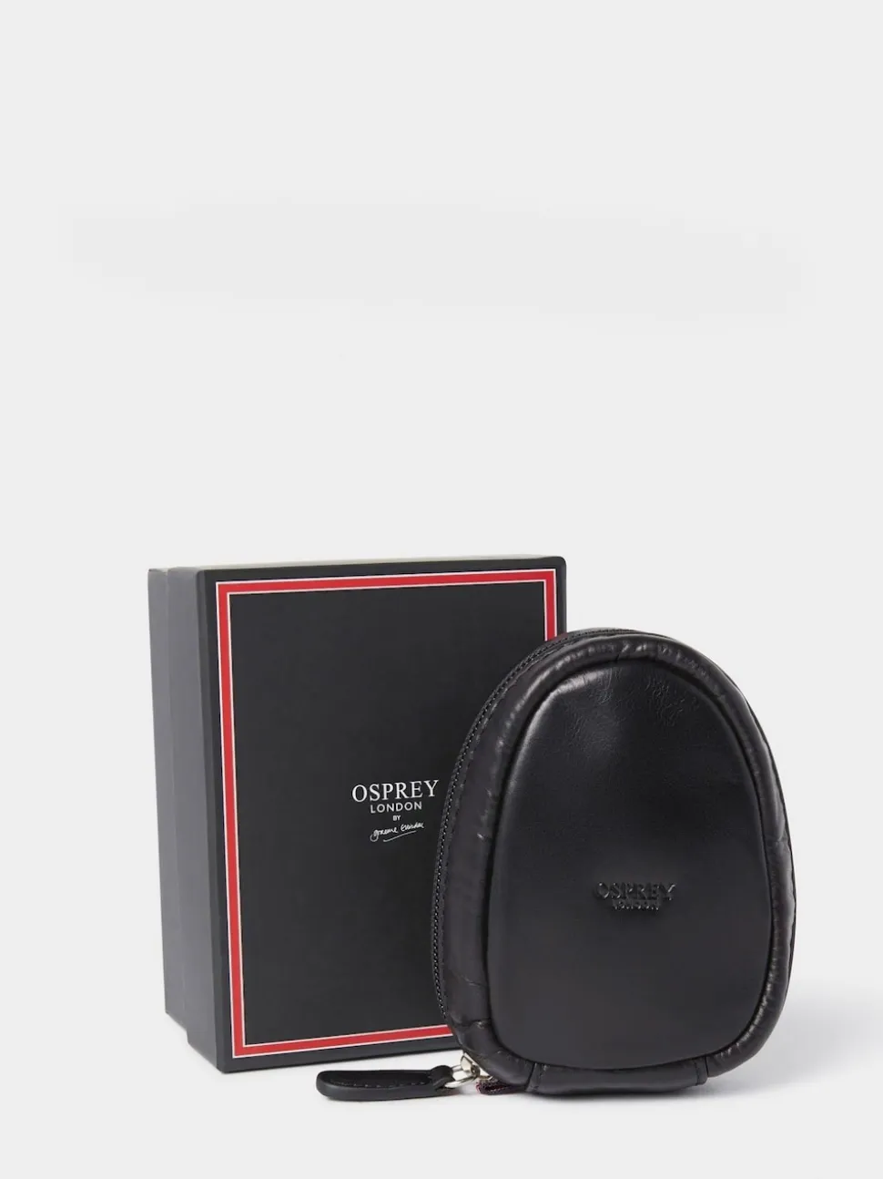 Osprey London Black Leather Charger Pouch