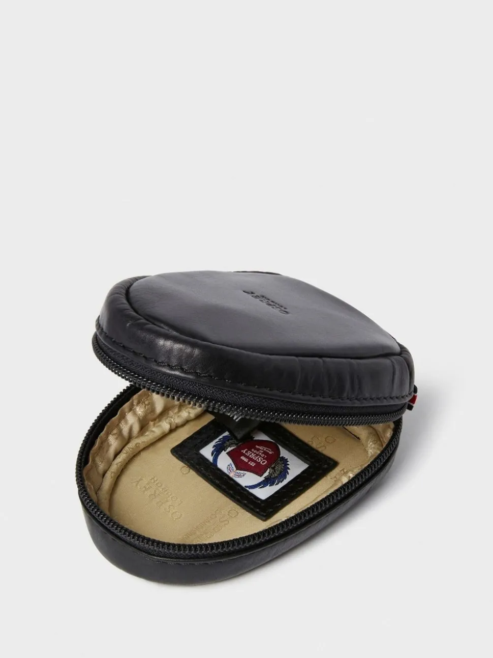 Osprey London Black Leather Charger Pouch