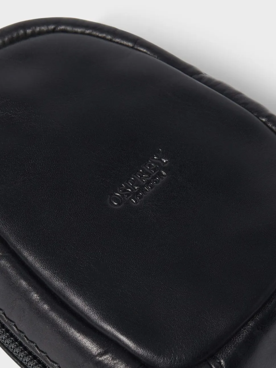 Osprey London Black Leather Charger Pouch