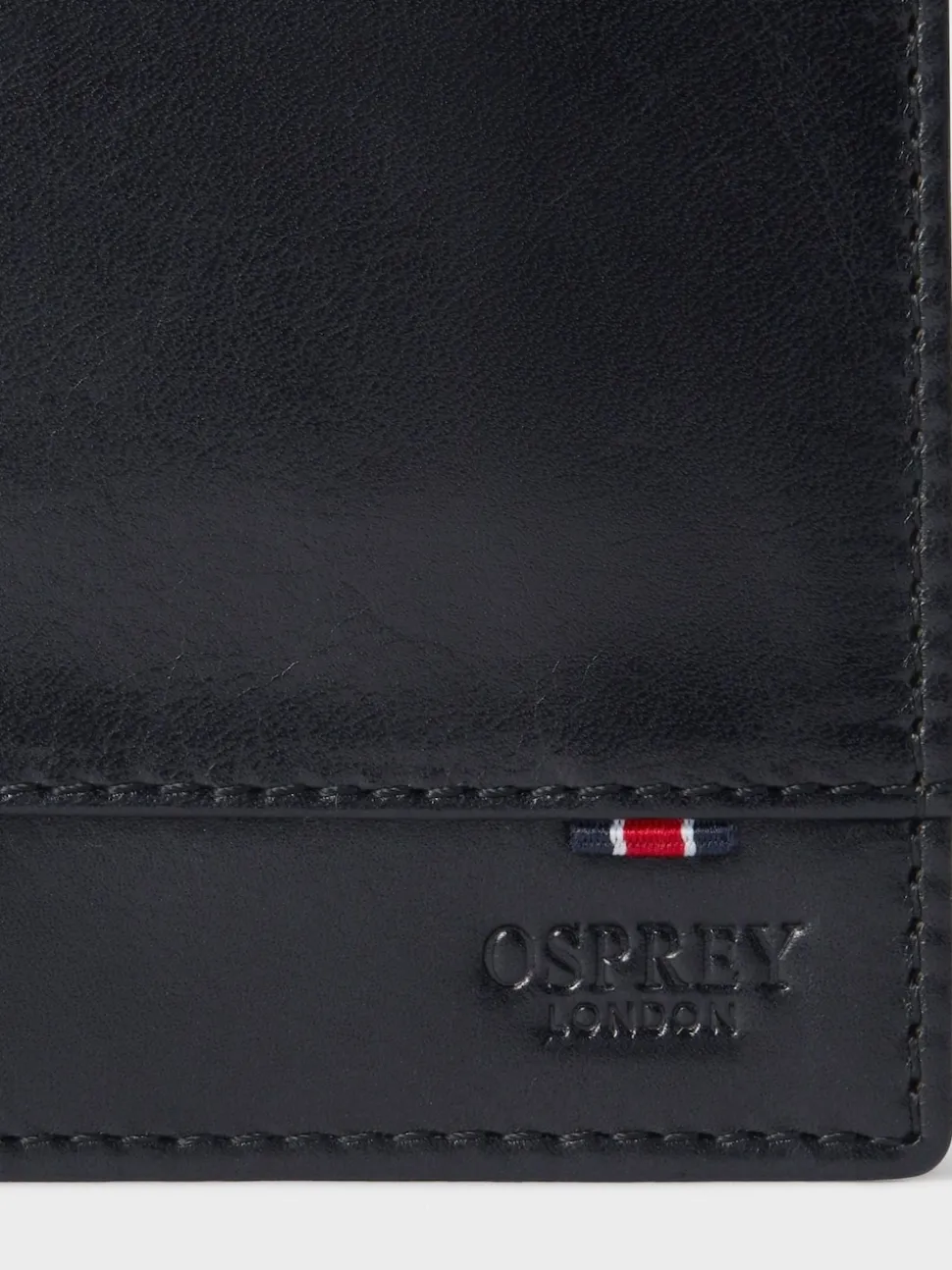 Osprey London Black Leather Micro Leather Dress Wallet