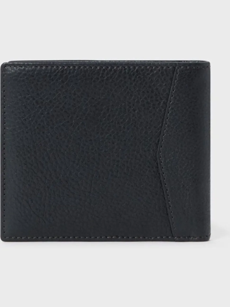 Osprey London Black The Compass Leather Card Wallet