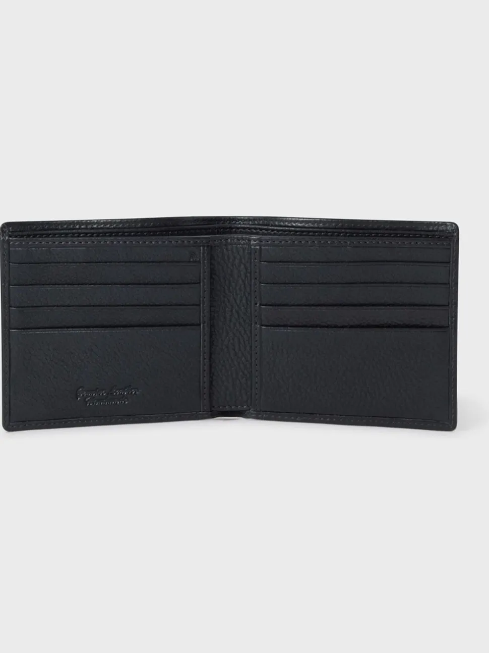 Osprey London Black The Compass Leather Card Wallet