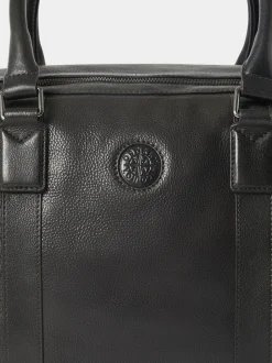 Osprey London Black The Compass Leather Weekender Bag