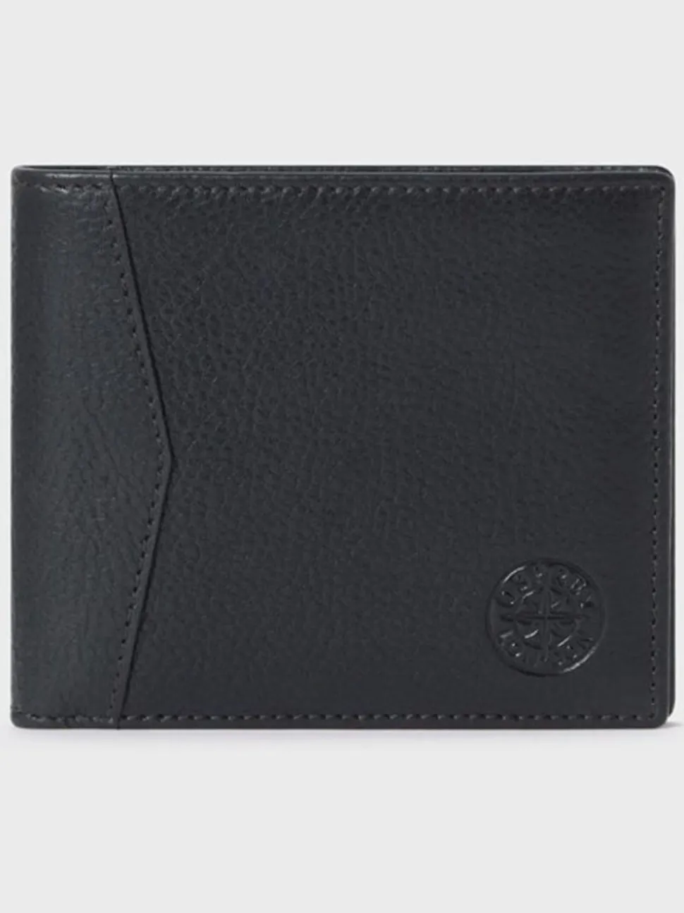 Osprey London Black The Compass Leather Coin Wallet