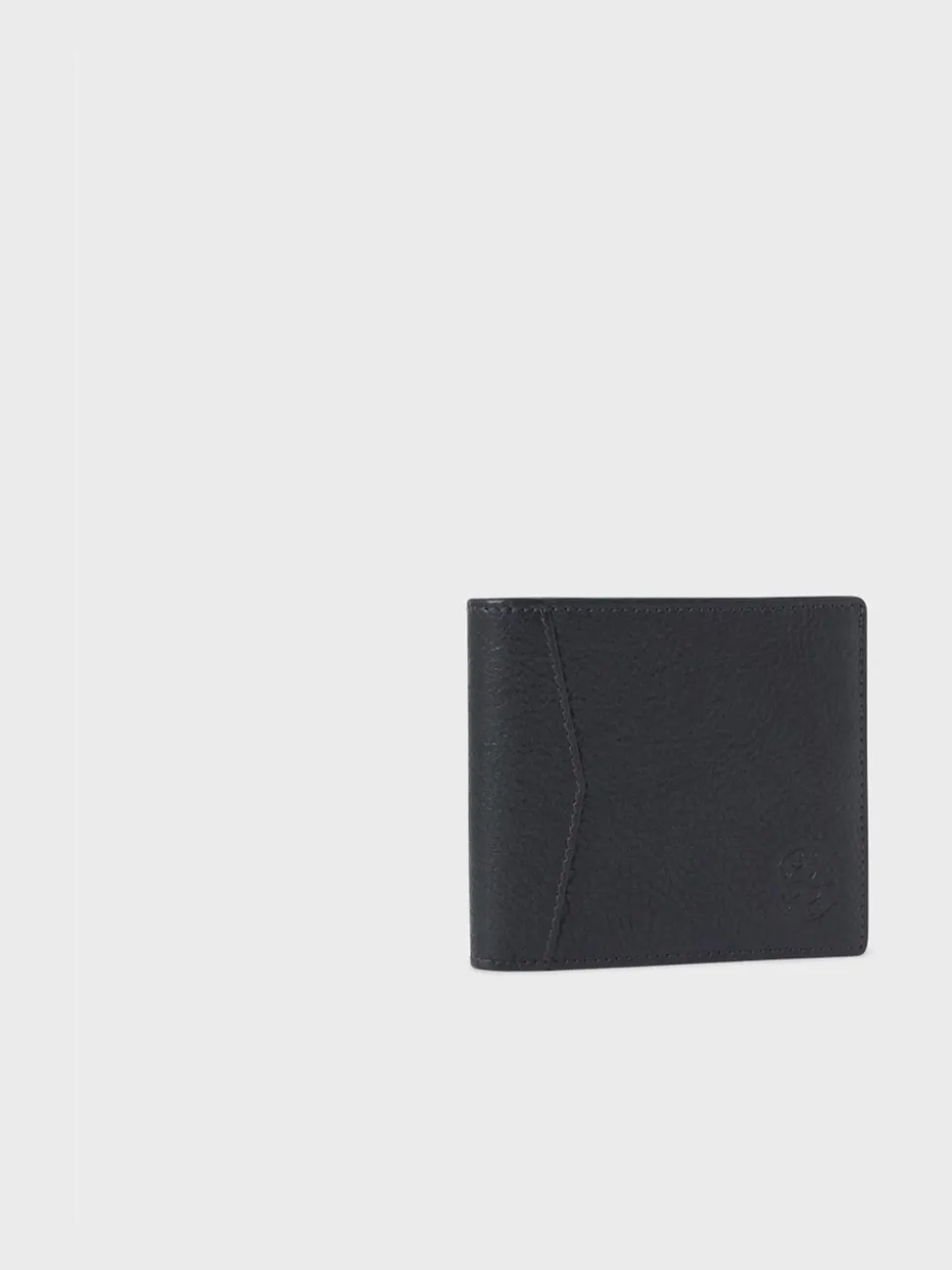 Osprey London Black The Compass Leather Coin Wallet
