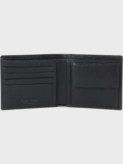 Osprey London Black The Compass Leather Coin Wallet