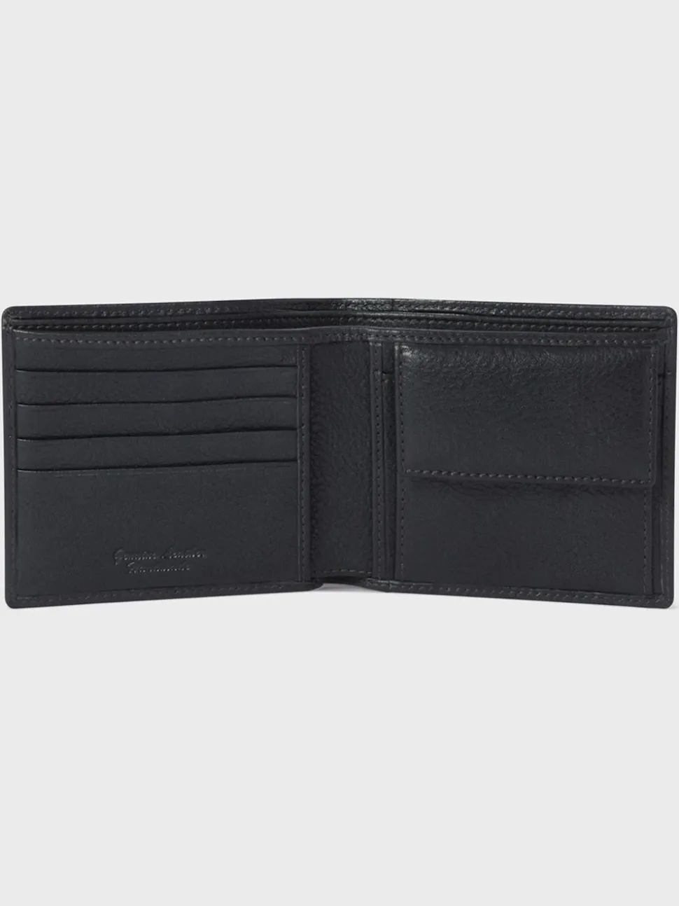 Osprey London Black The Compass Leather Coin Wallet