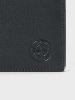Osprey London Black The Compass Leather Coin Wallet