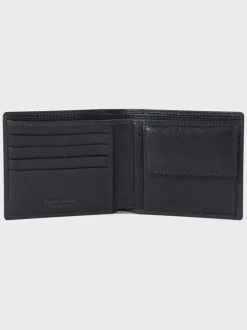 Osprey London Black The Compass Leather Coin Wallet